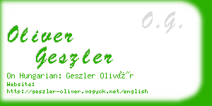 oliver geszler business card